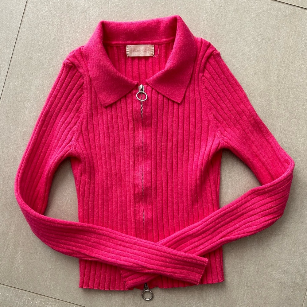 Altar’d State Pink Ribbed M Long Sleeve Sweater